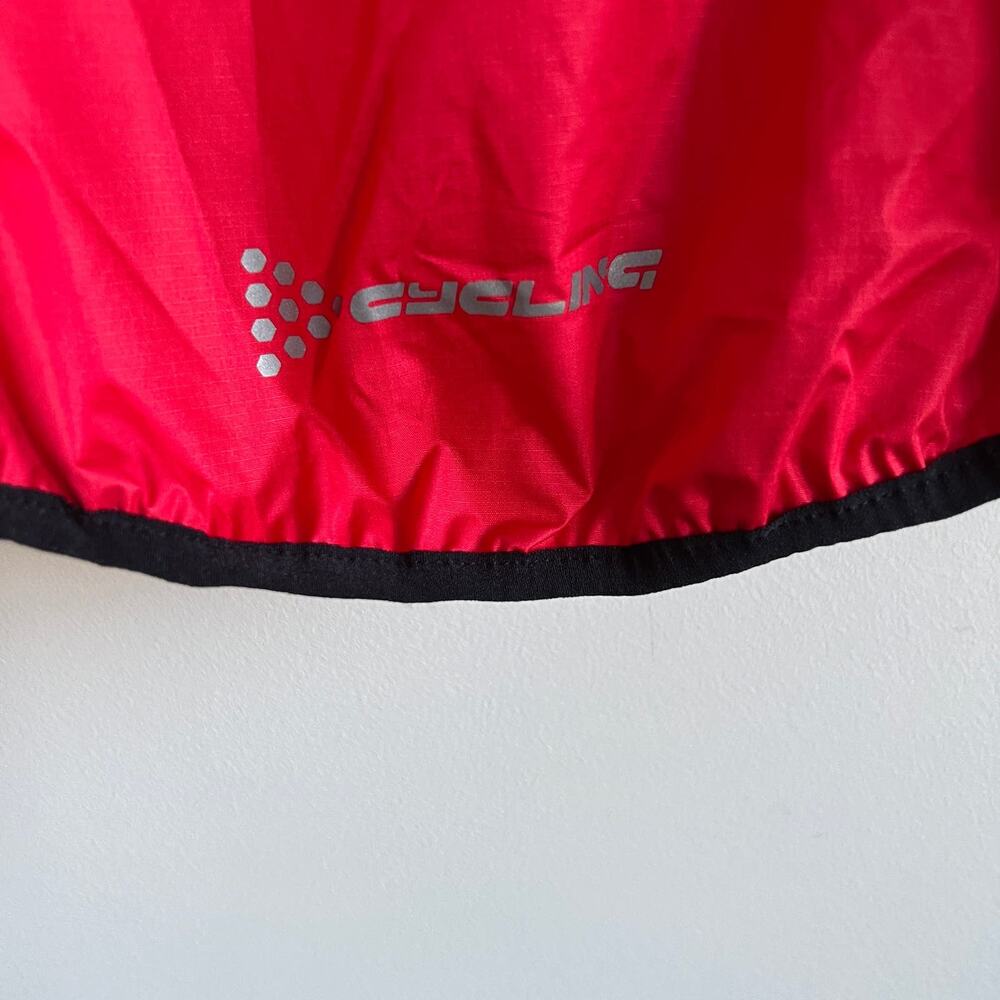 Crivit Cycling Windbreaker Jacket Red with Black Trim Medium M - Picture 5 of 6